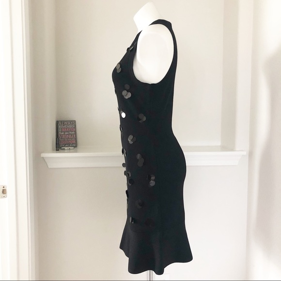Michael Kors Black Embellished Paillette Knit Stretch Dress Size M New w/Tag - Picture 6 of 11